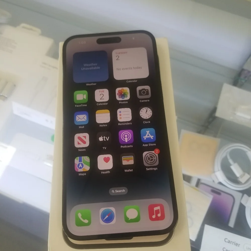 Apple Smartphone with Black and Silver Finish